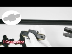 AC110-248V 2 سیم مسطح مسطح سیستم ریل نور سیاه رنگ سفید