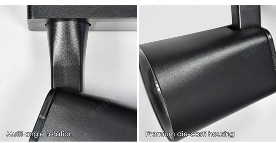 12W 20W 30W 40W LED Track Spotlight 350 افقی قابل تنظیم