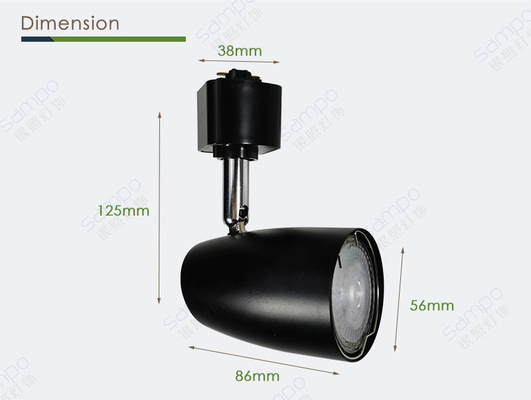 لوازم جانبی ABS Iron Material Gu10 Track Lighting Fixtures MR16 Adjustable Track Lighting Lighting Fixtures