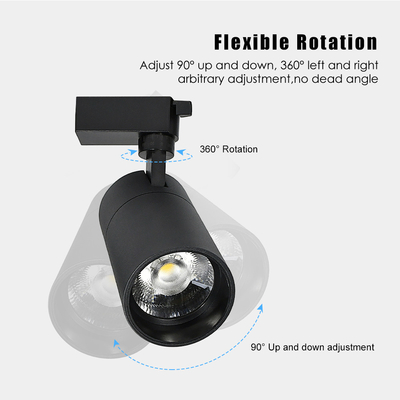 سوپرمارکت LED Track Light با شاخص صفحه نمایش بالا قابل تنظیم COB LED Spotlight